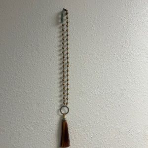 Brown wood bead necklace - NWT